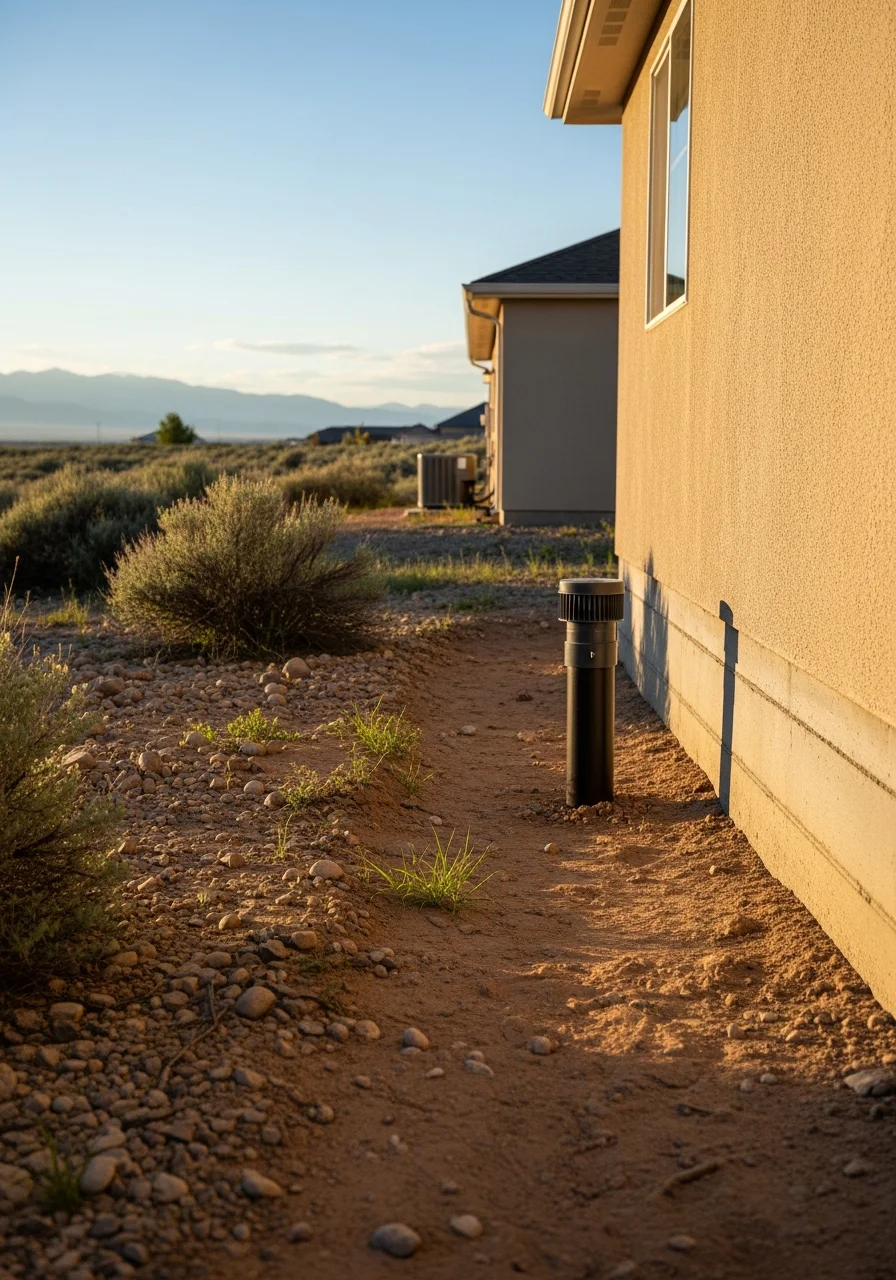 Grantsville-area home with desert landscaping and mountain views.